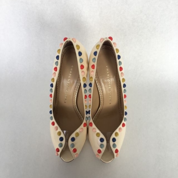 Charlotte Olympia Daphne Studs Platform Heels - Picture 7 of 8